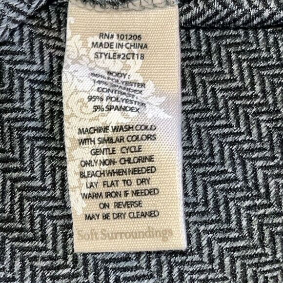 Soft Surroundings Cowl Sweater Dress Wmn’s Sz Med Velvet Herringbone Asymmetric - Picture 11 of 11